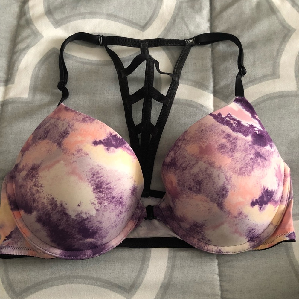 PINK straps halter push up bra